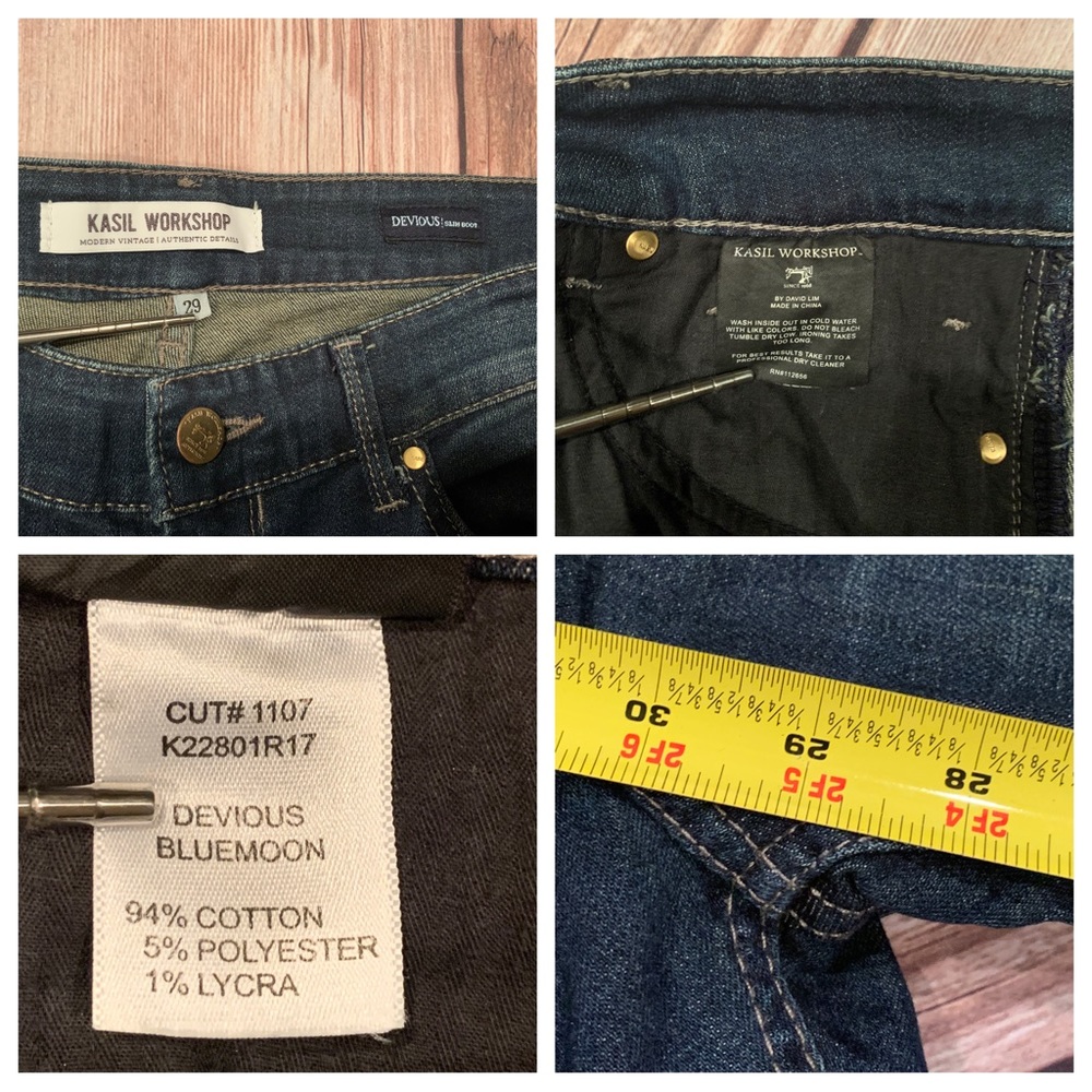 VTG Kasil Workshop Devious Bluemoon bootcut jeans
Size 29 inseam 29”